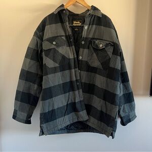 Work n’ Sport Black Flannel Jacket | Large | Classic Checkered